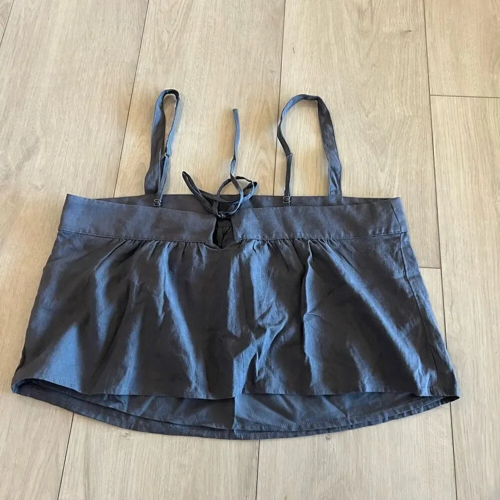 Abercrombie & Fitch Cropped Trapeze Cami blue top size M